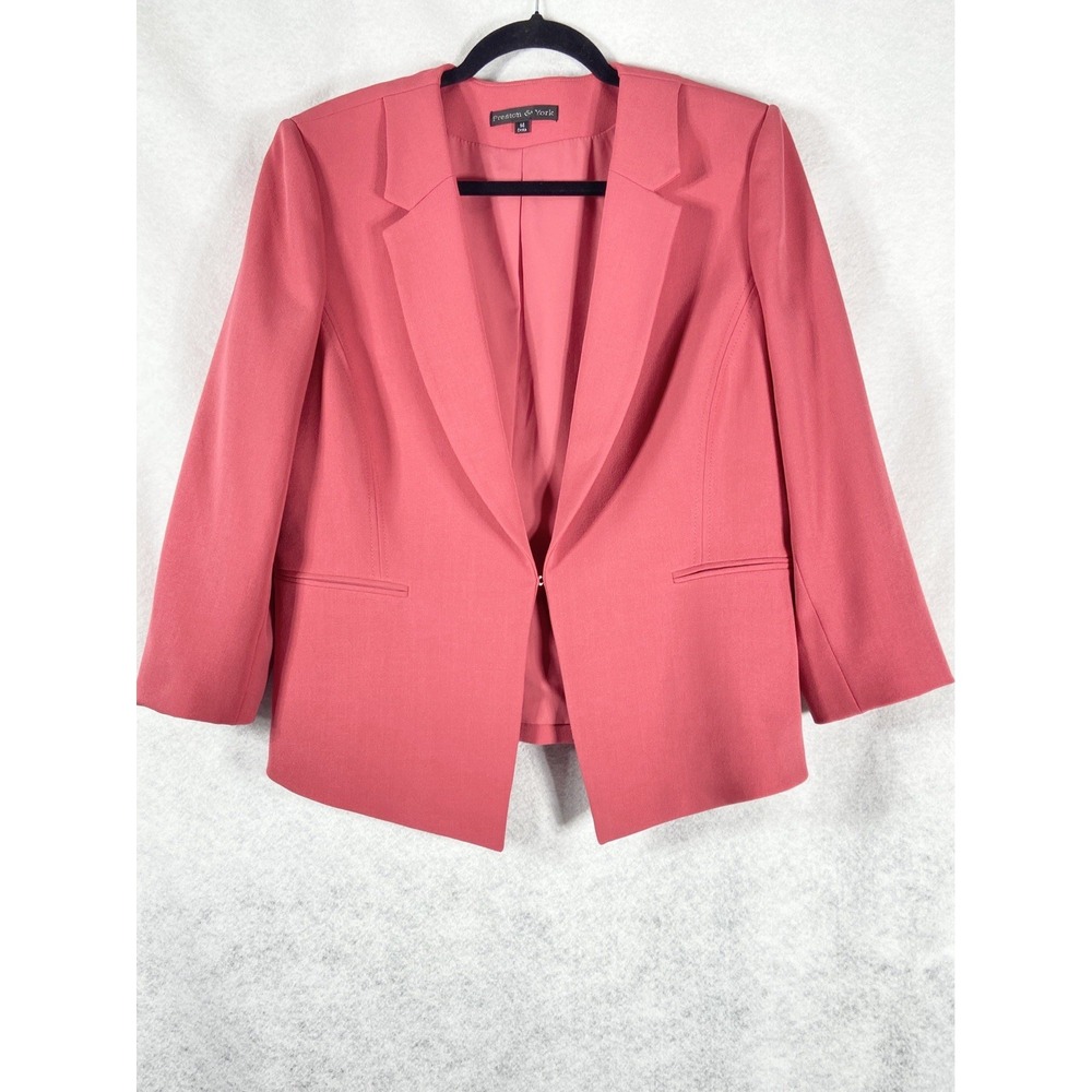 Preston & York  Jacket Women's 14 Pink Blazer Long Sleeves Lined Church Career